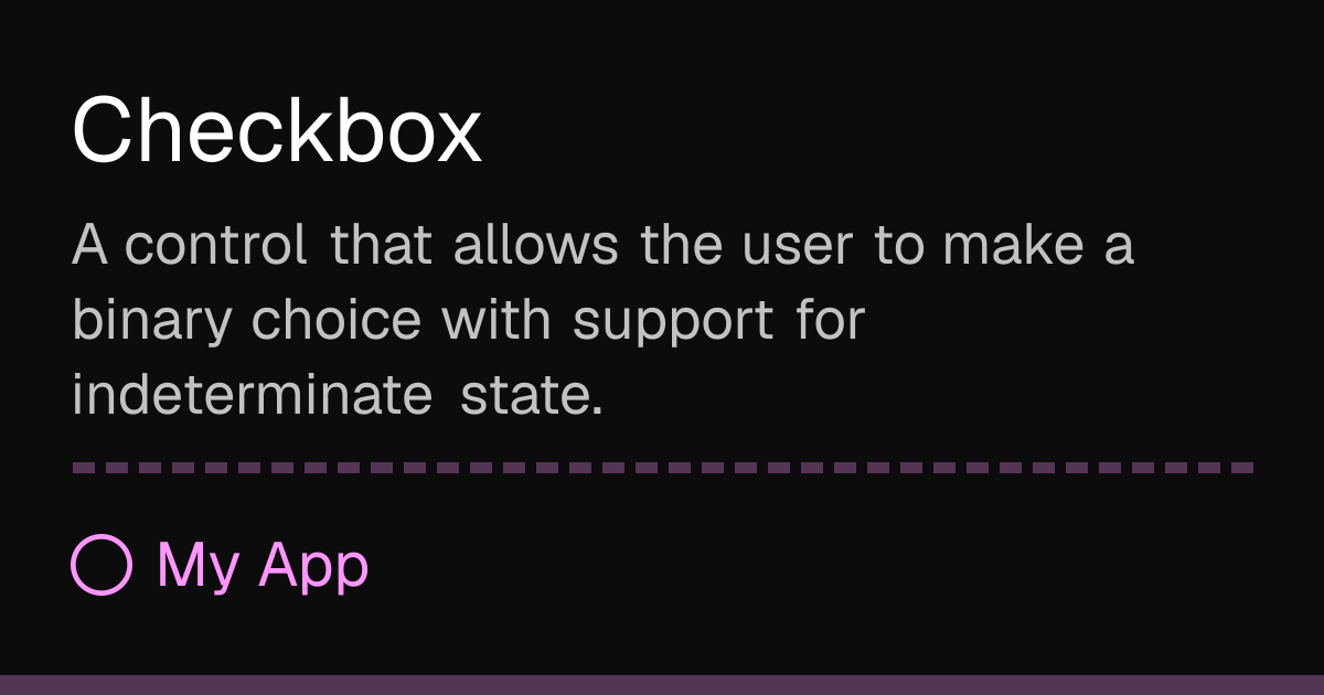 Checkbox