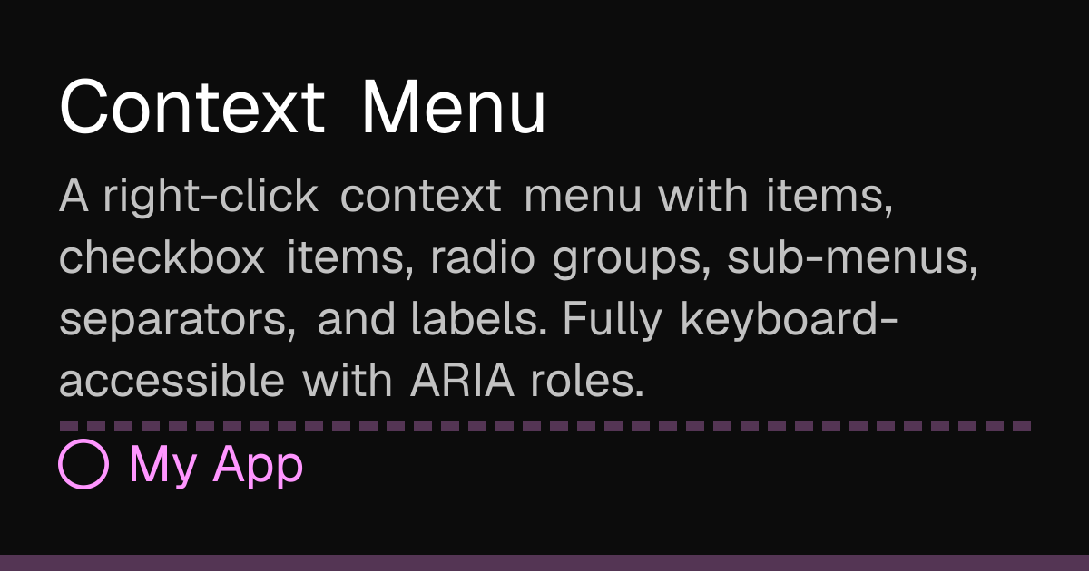 Context Menu