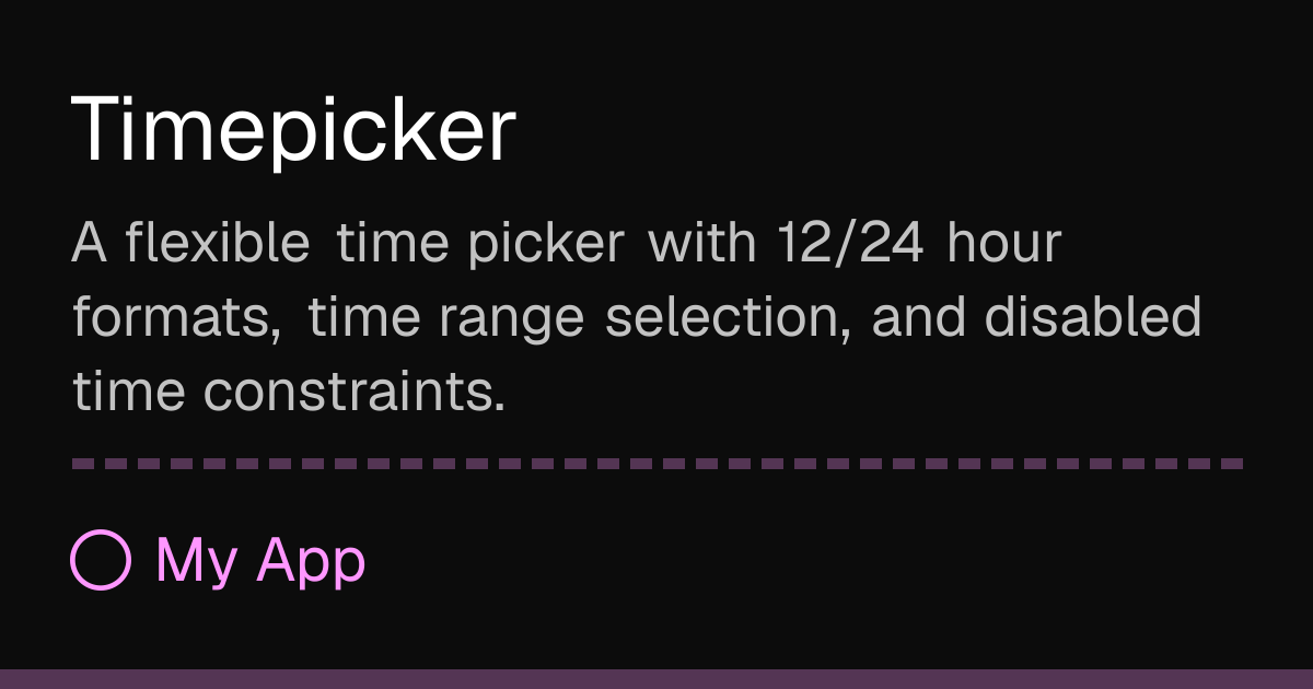 Timepicker